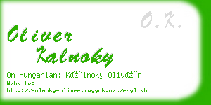 oliver kalnoky business card